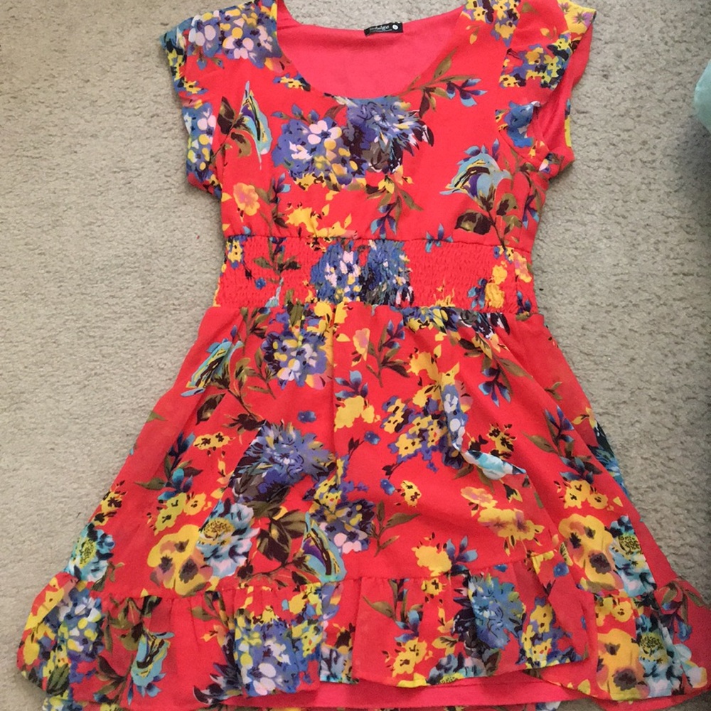 Junior’s Floral Print Dress